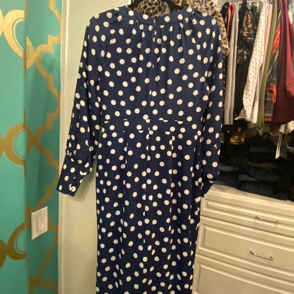 Boden navy polka dot dress